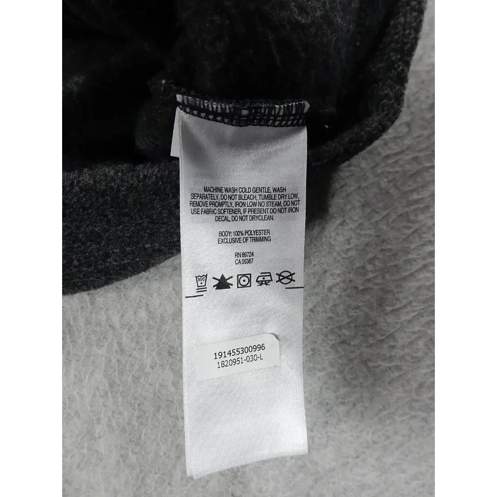 Columbia‎ 2 Tone Logo Fleece 4 Snap Pullover Sweater (Men's Large) Gray
